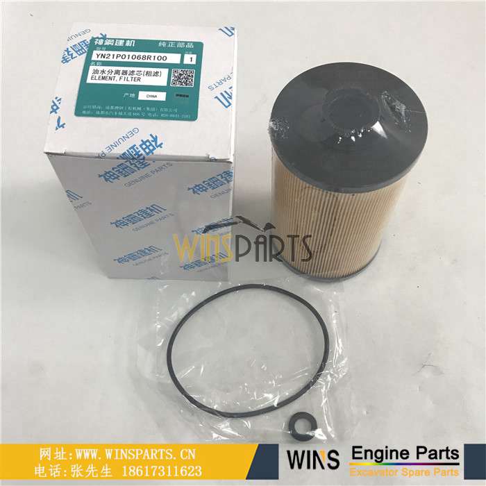 YN21P01068R100 原装油水滤芯 神钢SK350-9
