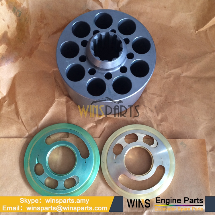 日本川崎KPM K3V63DT液压泵泵胆柱塞配流盘球头弹簧九孔用于神钢 SK100 SK120-3 SK120-5 SK160LC-6E SK135挖掘机