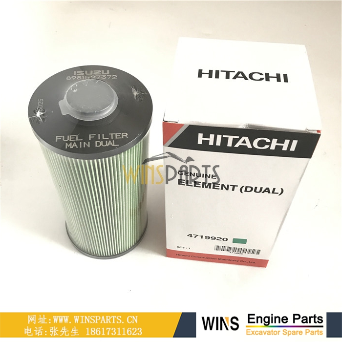 4719920 8-9152737-2 原装五十铃发动机柴油滤芯用于<a href=//www.mentye.com/riliwajueji.html target='_blank'>日立</a>挖掘机配件