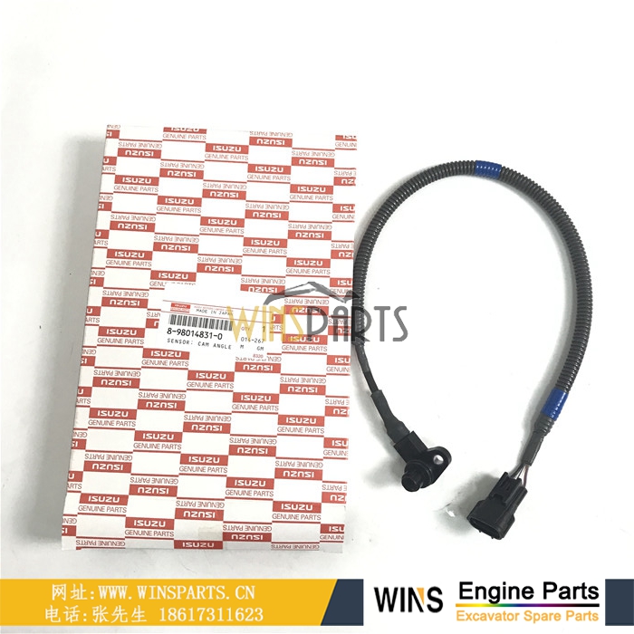 8-98014831-0 8980148310 日本五十铃原装4HK1 6HK1发动机凸轮轴转速传感器用于<a href=//www.mentye.com/riliwajueji.html target='_blank'>日立</a> ZX350-3 ZX200-3 ZX330-3 ZX220W-3挖掘机配件