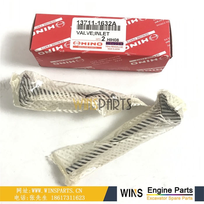 VH137111632A VH137151733 13711-1632A S1371-51733 137151733A 137111632A VHS137151733 VHS137111632 原装日野J05E J08E发动机进气门排气门用于神钢SK210-8 SK350-8 SK260 挖掘机