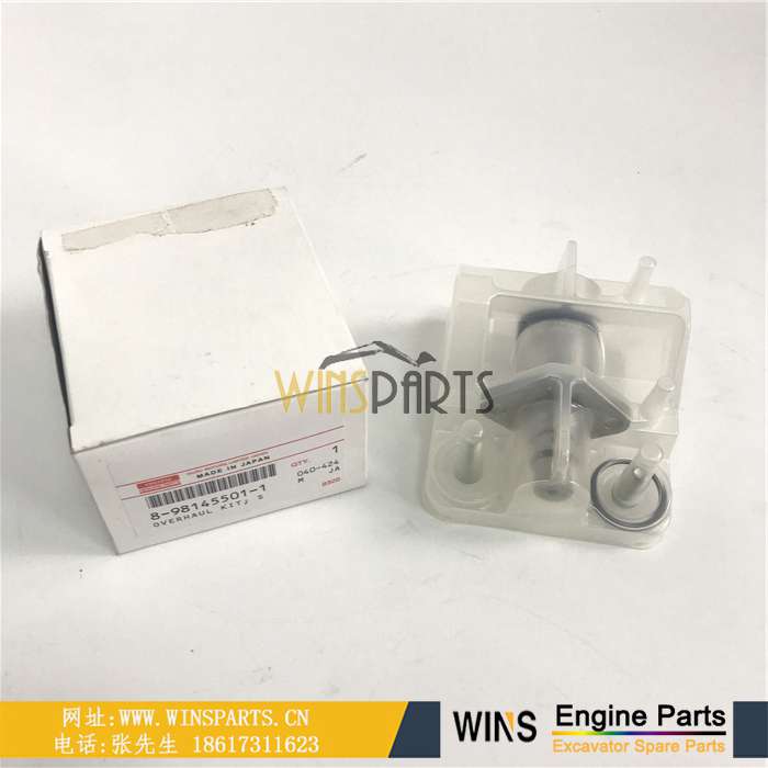 8-98145501-0 8981455010 8-98145-501-0 898145-5010 8-98145501-1 8981455011 五十铃 4JJ1 4JJ1T SCV 阀 油泵控制阀 修理包用于<a href=//www.mentye.com/riliwajueji.html target='_blank'>日立</a> 约翰迪尔挖掘机配件