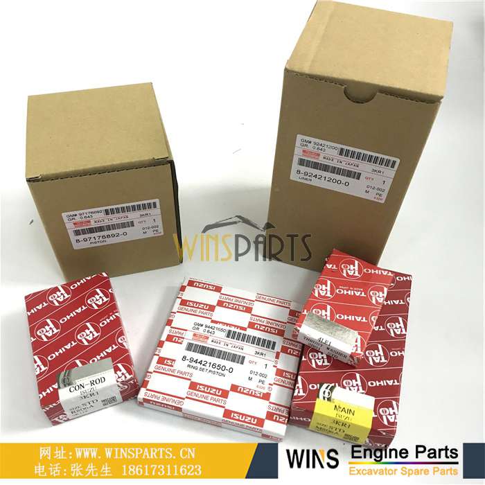 897021-6930 8-97021-693-0 8-97021693-0 8970216930 [1] 曲轴 894414-7421 8-94414-742-1 8-94414742-1 8944147421 [1] 金属套件； 曲轴，标准 897025-7000 8-97025-700-0 8-97025700-0 8970257000 [1] 飞轮 894336-8231 8-94336-823-1 8-94336823-1 8943368231 [1] 滑轮; CR/SHF 512521-0413 5-12521-041-3 5-12521041-3 5125210413 [1] 齿轮; CR/SHF 912333-0321 9-12333-032-1 9-12333032-1 9123330321 [1] 齿轮; 戒指 897023-2680 8-97023-268-0 8-97023268-0 8970232680 [6] 垫圈; 飞轮 509070-0061 5-09070-006-1 5-09070006-1 5090700061 [6] 螺栓; 飞轮 511599-0031 5-11599-003-1 5-11599003-1 5115990031 [2] 垫圈; 推力，CR/SHF 894201-6410 8-94201-641-0 8-94201641-0 8942016410 [1] 钥匙; 伍德拉夫，CR/SHF 894386-0790 8-94386-079-0 8-94386079-0 8943860790 [1] 螺栓; CR/SHF滑轮 894134-7920 8-94134-792-0 8-94134792-0 8941347920 [1] 垫圈; CR/SHF滑轮 897176-8920 8-97176-892-0 8-97176892-0 8971768920 [3] 活塞 894443-6161 8-94443-616-1 8-94443616-1 8944436161 [3] 活塞; O/S=0.50 894443-6151 8-94443-615-1 8-94443615-1 8944436151 [3] 活塞; O/S=0.25 894421-6500 8-94421-650-0 8-94421650-0 8944216500 [3] 戒指套装； 活塞，标准 894445-6830 8-94445-683-0 8-94445683-0 8944456830 [3] 戒指套装； 活塞，O/S=0.50 894445-6820 8-94445-682-0 8-94445682-0 8944456820 [3] 戒指套装； 活塞，O/S=0.25 894156-0840 8-94156-084-0 8-94156084-0 8941560840 [3] 金属套装； 连杆，标准 512211-0210 5-12211-021-0 5-12211021-0 5122110210 [3] 别针; 活塞 894439-9190 8-94439-919-0 8-94439919-0 8944399190 [3] ROD ASM; 连接器 512251-0070 5-12251-007-0 5-12251007-0 5122510070 [3] 衬套; 连杆 894216-2064 8-94216-206-4 8-94216206-4 8942162064 [6] 螺栓; 连杆 894224-2362 8-94224-236-2 8-94224236-2 8942242362 [6] 坚果; 连杆 894234-8650 8-94234-865-0 8-94234865-0 8942348650 [6] 戒指; 卡扣、活塞销 512521-0343 5-12521-034-3 5-12521034-3 5125210343 [1] 小齿轮； CR/SHF