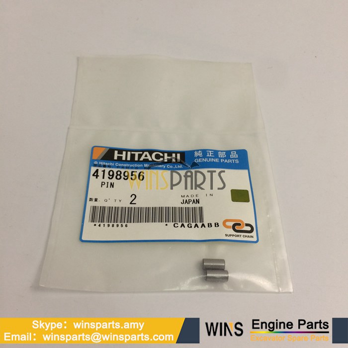 4198956 T107766 原装<a href=//www.mentye.com/riliwajueji.html target='_blank'>日立</a> 柱塞肖 活塞销 卡 用于日立挖掘机配件
