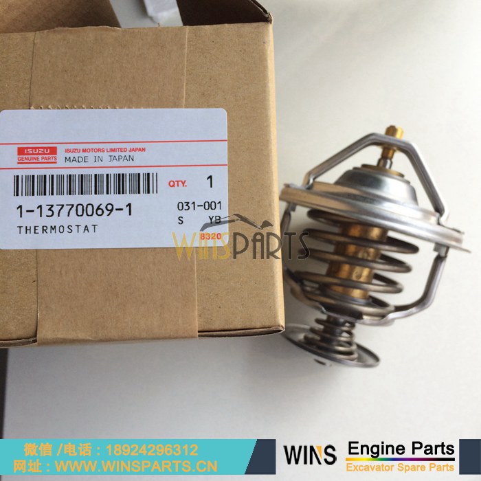 1137700691 1-13770069-1 113770-0691 1-13770-069-1 五十铃6SD1发动机 节温器 恒温器用于<a href=//www.mentye.com/riliwajueji.html target='_blank'>日立</a>EX300-2, EX300-3, EX300-3C, EX300-3HHE, EX300-5挖掘机配件