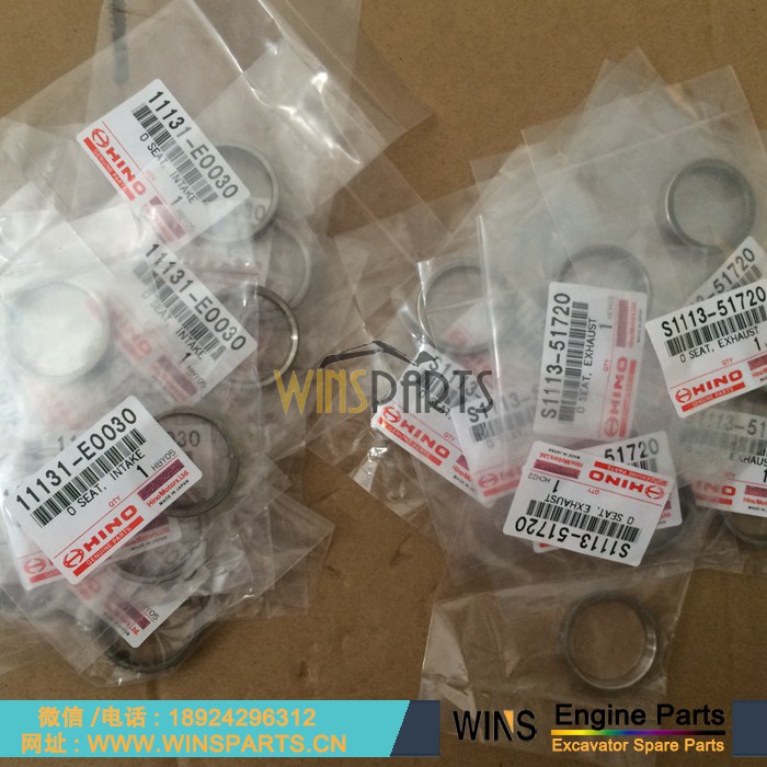S1113-51720 S1113-51720 111351720A VH11135E0061 11135-E0061 原装日野J05E 进气门 排气门 座圈 密封圈用于神钢纽荷兰E235B E215B SK200-8 挖掘机配件