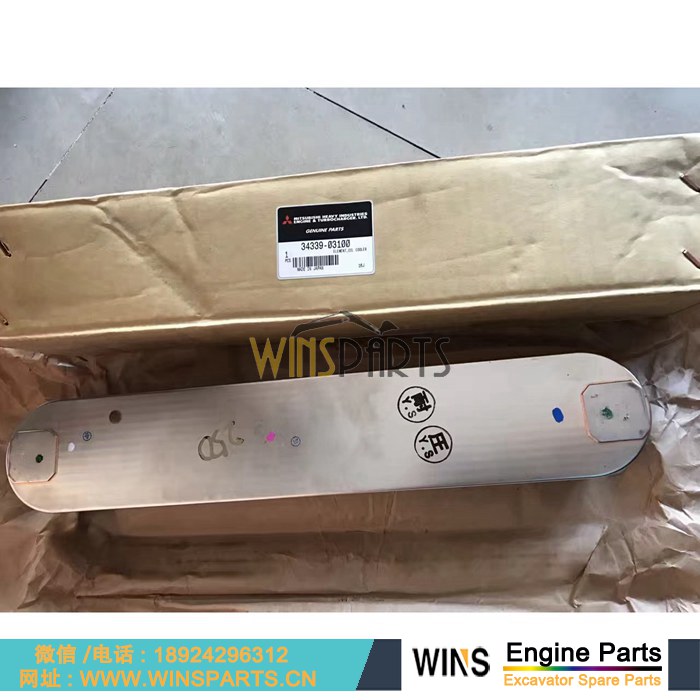 34339-03100 3433903100 三菱S6K C6.4 S4K C4.2 发动机 机油冷却器芯总成 机油散热器 5层 用于卡特 E320 E320D 320C 挖掘机 配件