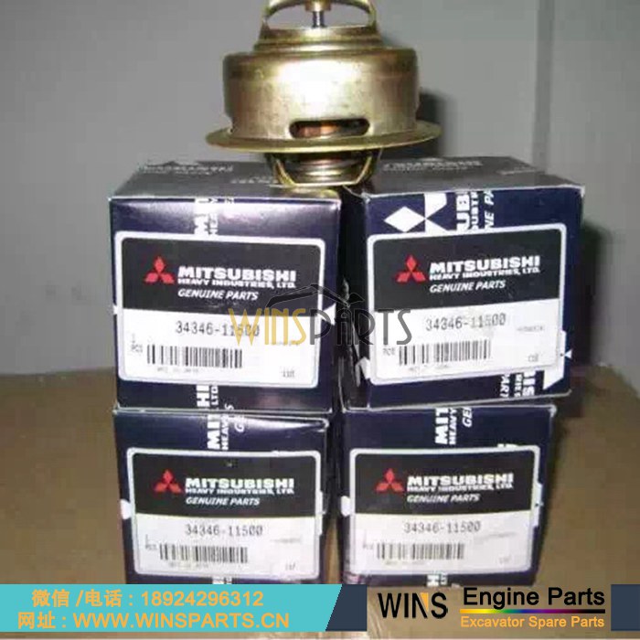VA3434611500 34346-11500 3434611500 <a href=//www.mentye.com/Engine-Mitsubishi.html target='_blank'>三菱</a> 卡特 S6K C6.4 S4K C4.2 发动机 恒温器 节温器 用于神钢 SK130-10 SK140-10 卡特E320C 320B 挖掘机配件