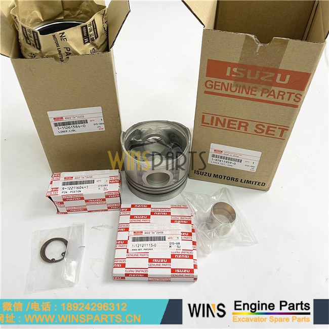 1-87812791-1 1878127911 1-87812791-2 1878127912 原装五十铃 6BG1T 6BG1发动机 活塞 缸套 活塞环 四配套组件 用于<a href=//www.mentye.com/riliwajueji.html target='_blank'>日立</a> 约翰迪尔挖掘机配件