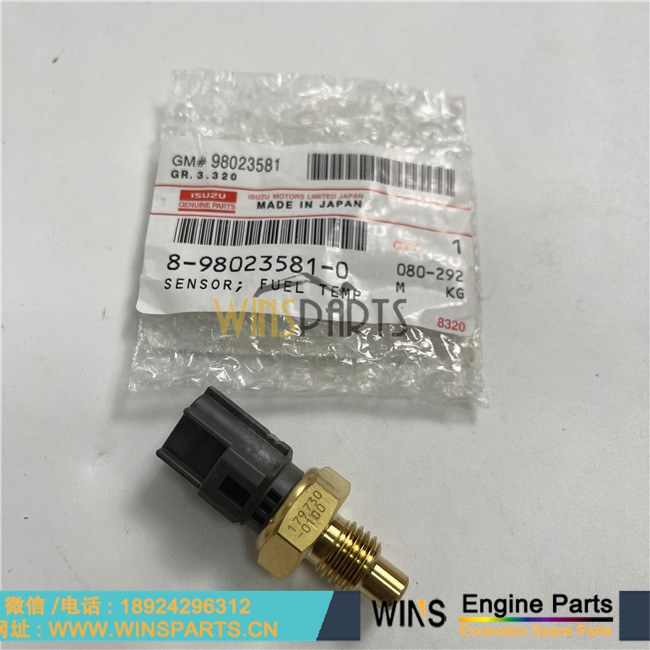 8-98023581-0 8980235810 8-98023-581-0 898023-5810 原装 五十铃 4HK1 6HK1 4JJ1 发动机 燃油感应器 柴油 温度 传感器 用于<a href=//www.mentye.com/riliwajueji.html target='_blank'>日立</a>挖掘机配件